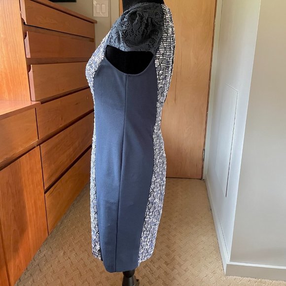 Anthropologie Moulinette Soeurs Tweed Front Column Motif Dress 4 - Picture 11 of 12